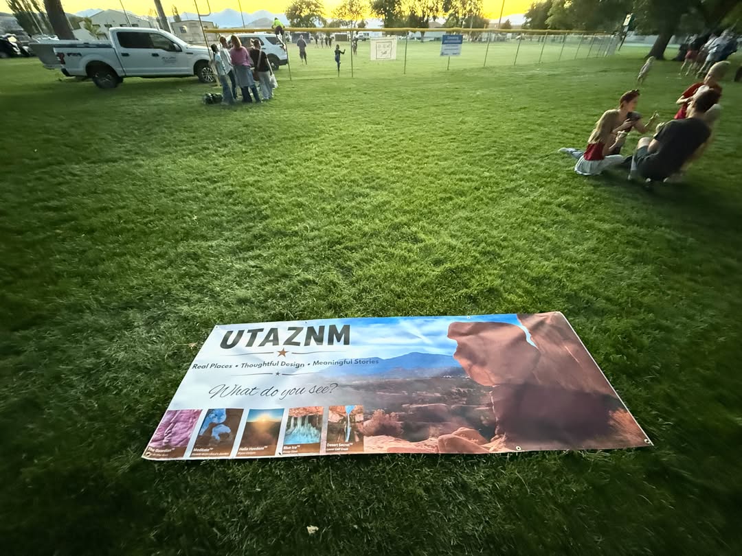 UTAZNM products displayed at a public event
